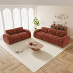 Modern Velvet Sofa Set - Comfy 2 Piece Couch.