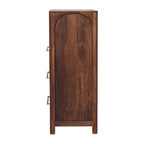 Solid Wood Arc-Line 3 Drawer Chest - Solid Wood 3 Drawer Chest.