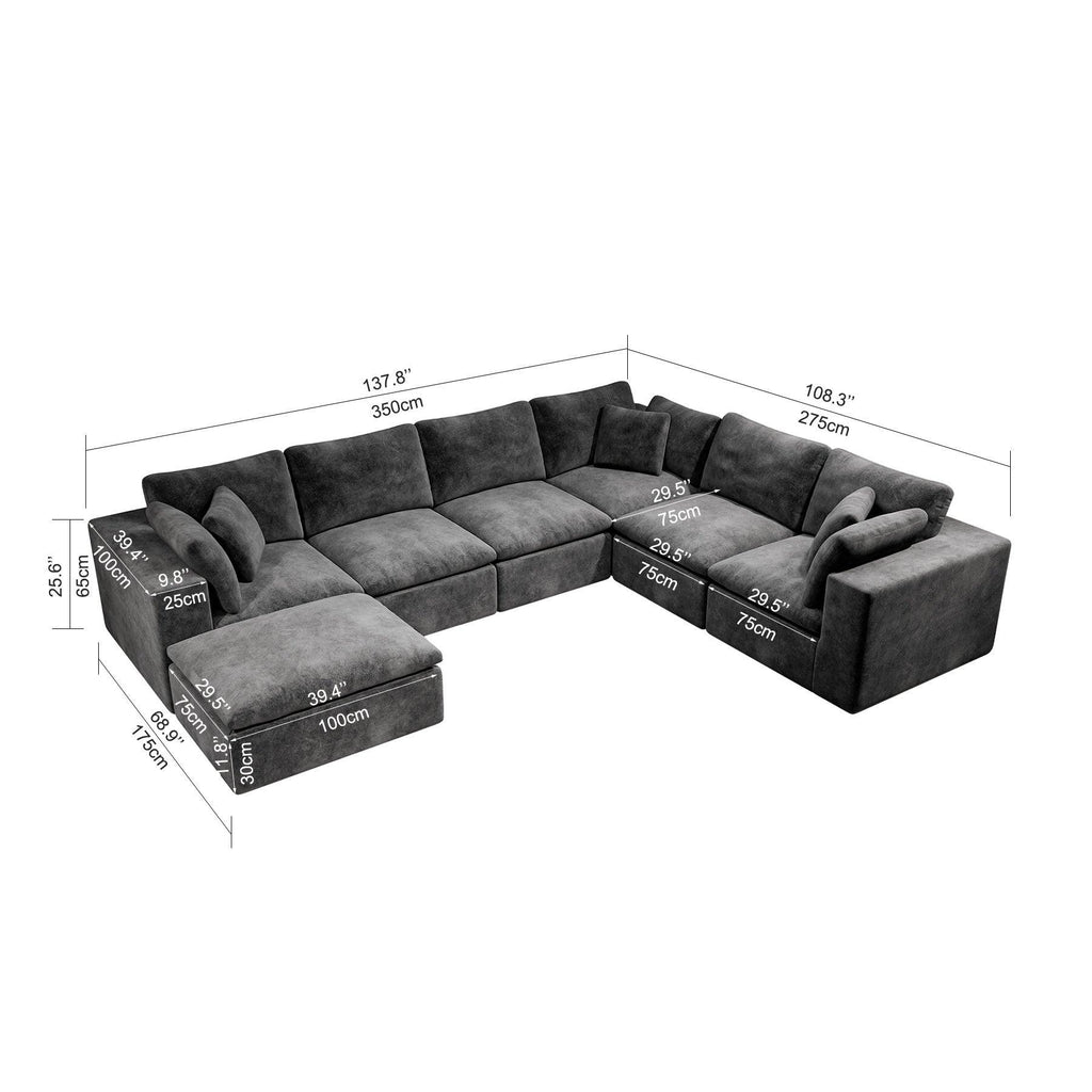 Modular Sectional Sofa - Upholstered Couch for Any Space.