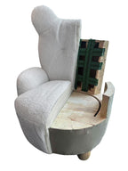 Bear Shaped Kids Armchair - Beige Sherpa.
