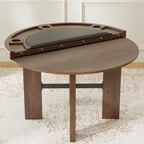 Gorman Dining Game Table with Walnut Finish.