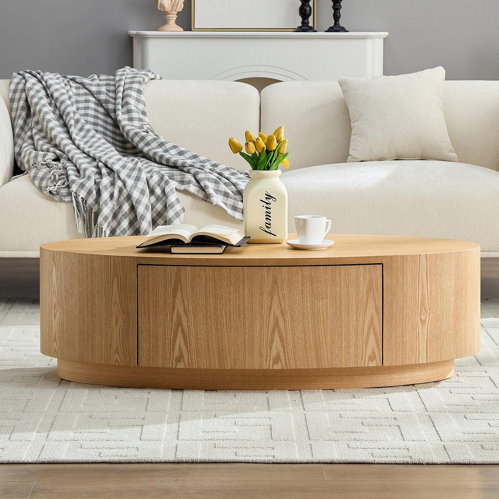 Modern Oval Coffee Table - Stylish Living Room Accent.