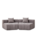 Curved Sectional Sofa with 2 Pillows for Any Space.