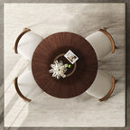 47 Inch Solid Wood Dining Table Set with 4 Chairs.