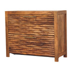 Solid Wood Amber Wavefront Cabinet for Modern Living Space.