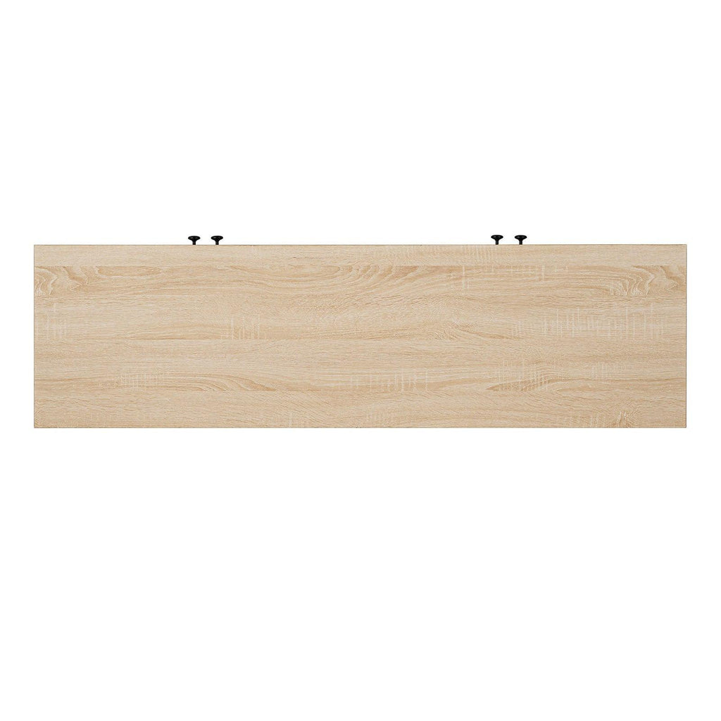 Mid-Century Modern TV Stand with Round Knobs.