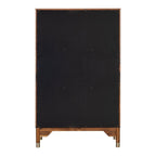 1pc Walnut Finish Five-Drawers Tall Chest for Bedroom.