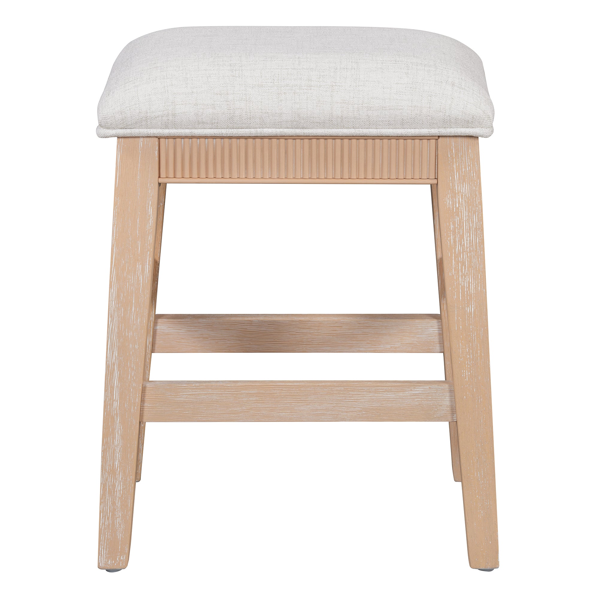 TREXM 4-Piece Dining Table Set for 3, Retro Kitchen Table and Chairs Set with 3 Storage Drawers, Ideal for Small Spaces (Natural)