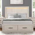 Eastern King Size Bed with Storage and LED Headboard.