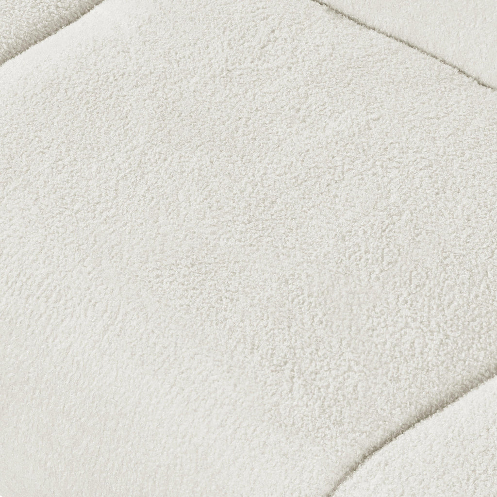 Curved Contemporary 3-Seater Sofa in Beige for Stylish Living.