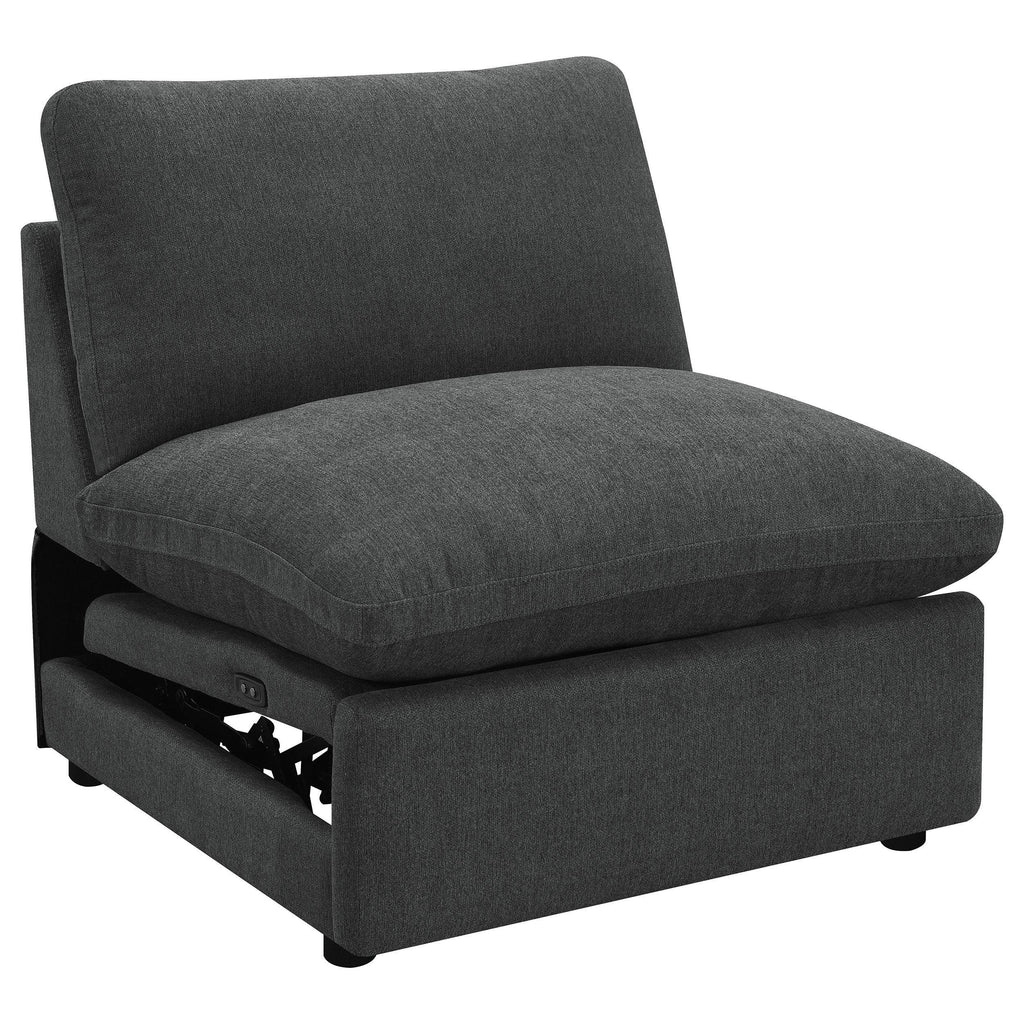 Hollander Dark Grey Modular Power Reclining Sectional.