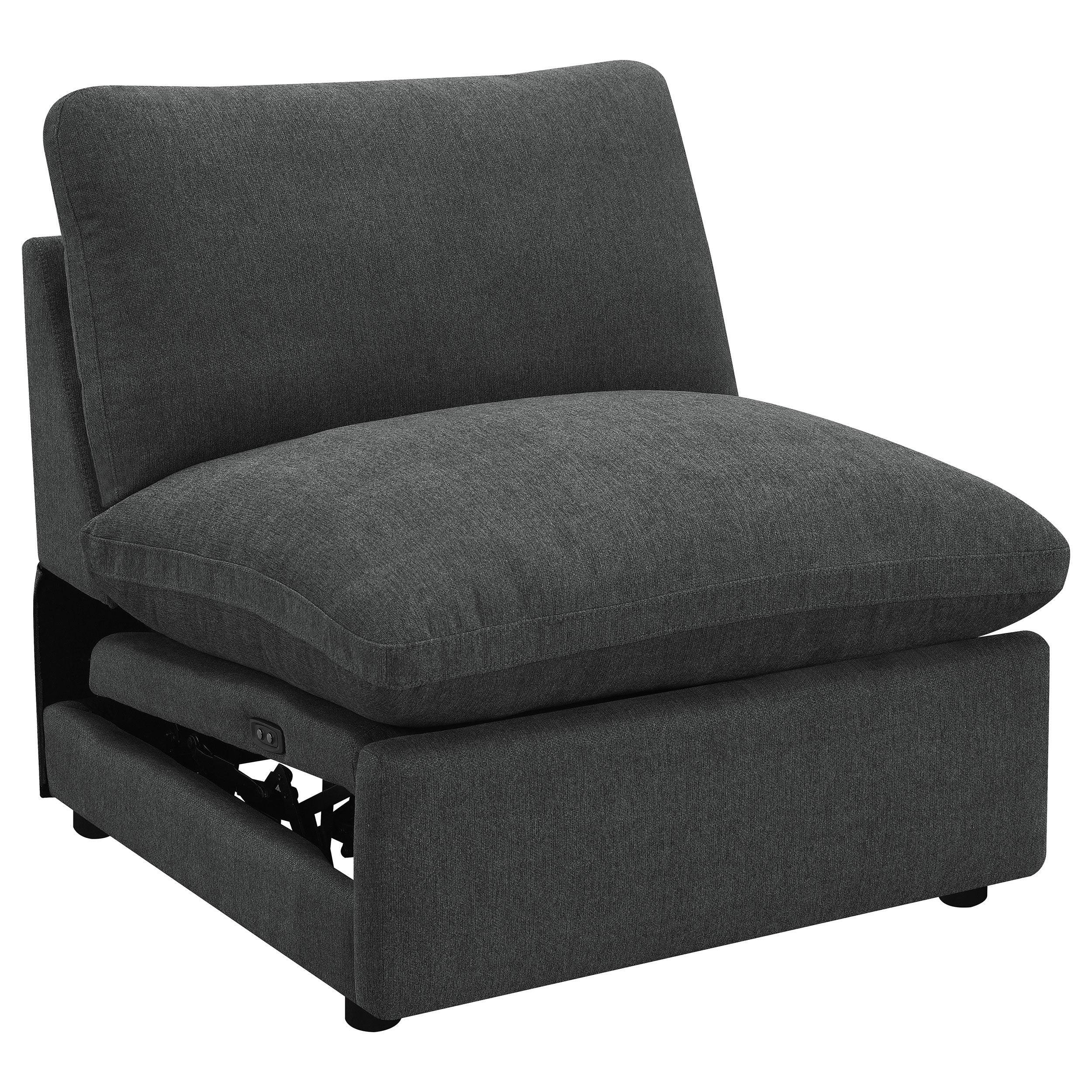 Hollander Dark Grey Modular Power Reclining Sectional.