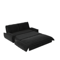 73-Inch Black Velvet Convertible Queen Sleeper Sofa Bed with Pull Out