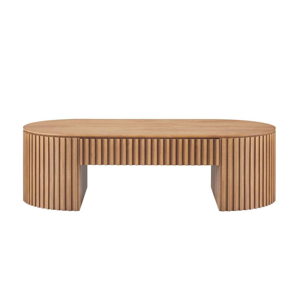 51.18'' Oval Coffee Table - Mid Century Modern Design.