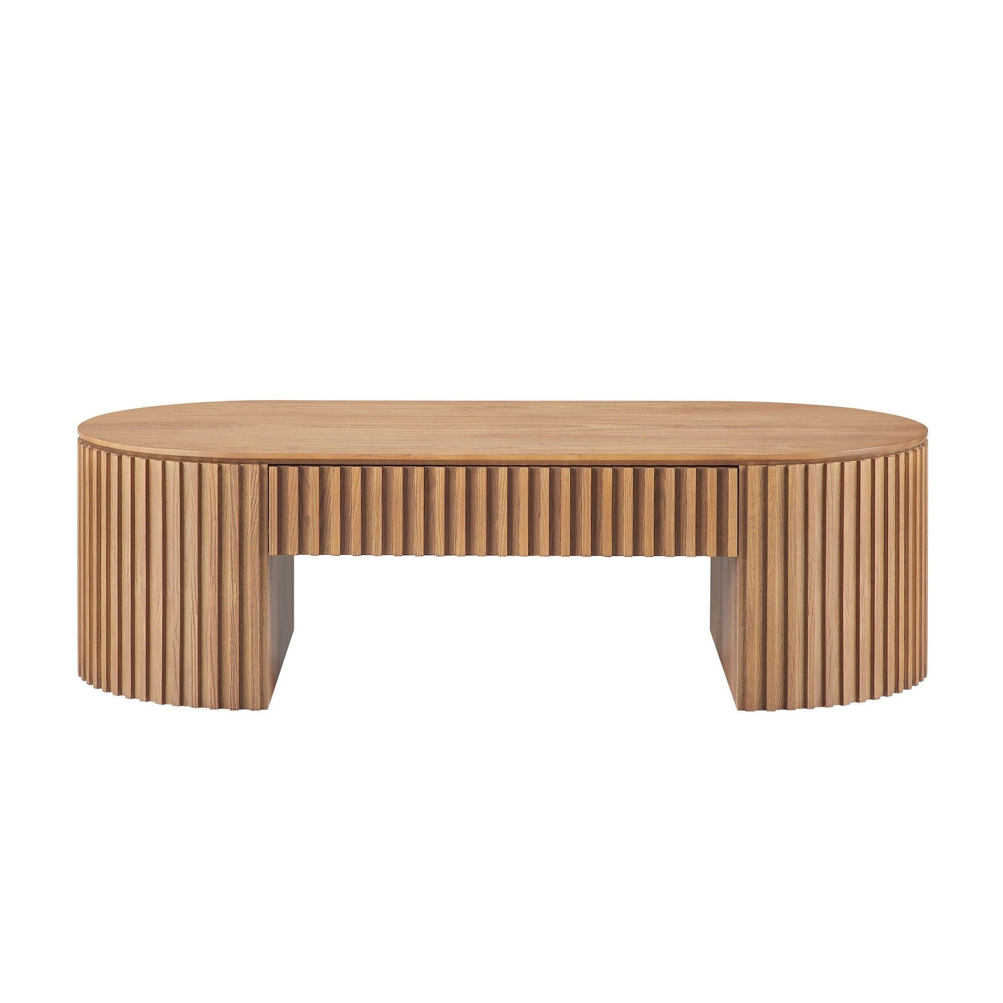 51.18'' Oval Coffee Table - Mid Century Modern Design.