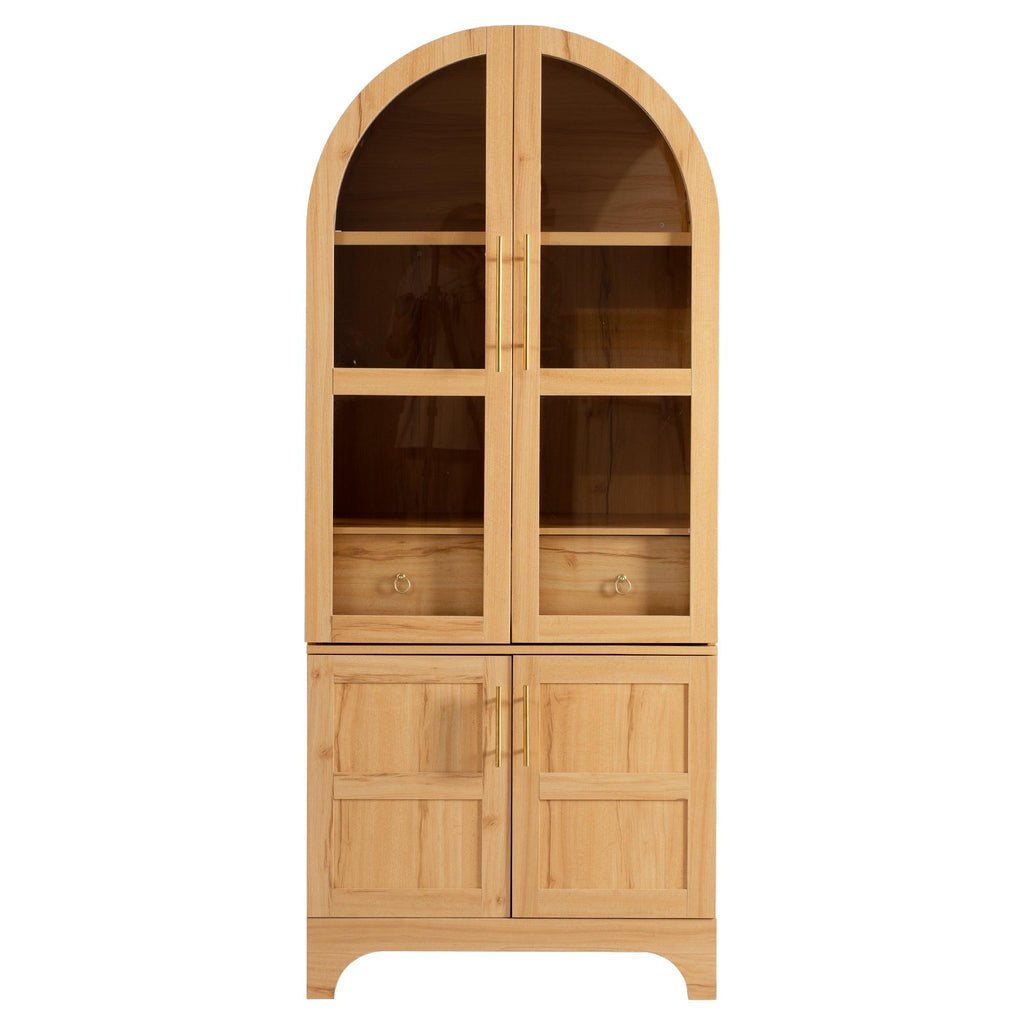 K&K Arched Kitchen Pantry Cabinet for Storage & Organization.