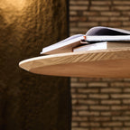 46.45 inch MDF Dining Table for Dining Room Round Dinner Tables Mid-Century Modern Table OAK