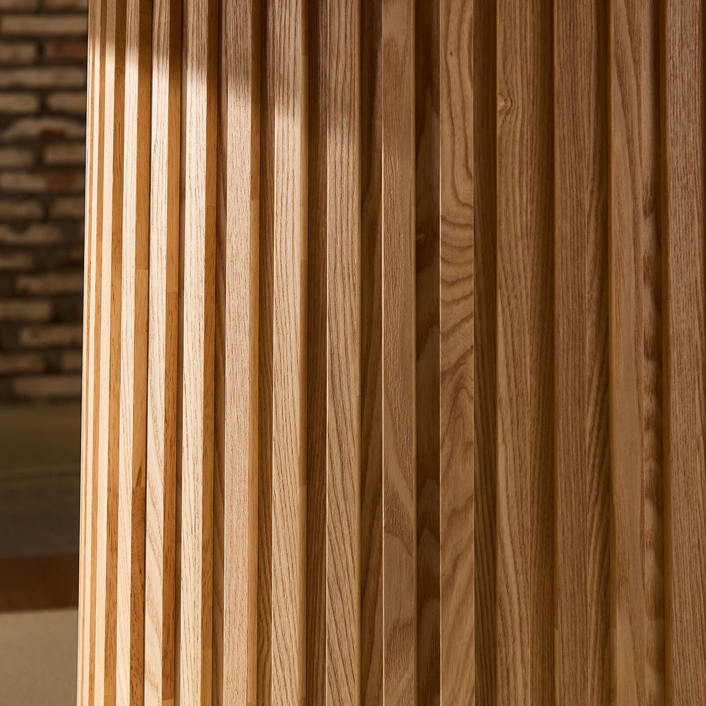 46.45 inch MDF Dining Table for Dining Room Round Dinner Tables Mid-Century Modern Table OAK