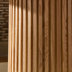 46.45 inch MDF Dining Table for Dining Room Round Dinner Tables Mid-Century Modern Table OAK