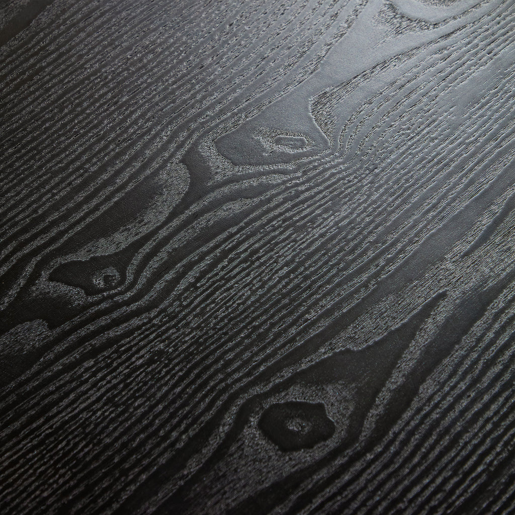 46.45 inch MDF Dining Table for Dining Room Round Dinner Tables Mid-Century Modern Table BLACK