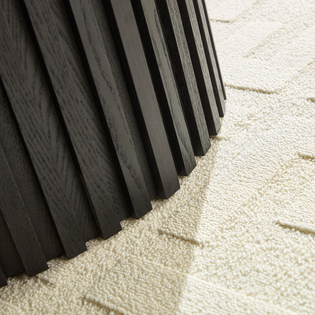 46.45 inch MDF Dining Table for Dining Room Round Dinner Tables Mid-Century Modern Table BLACK