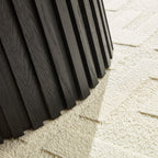 46.45 inch MDF Dining Table for Dining Room Round Dinner Tables Mid-Century Modern Table BLACK