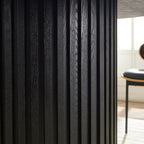 46.45 inch MDF Dining Table for Dining Room Round Dinner Tables Mid-Century Modern Table BLACK