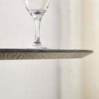 46.45 inch MDF Dining Table for Dining Room Round Dinner Tables Mid-Century Modern Table BLACK