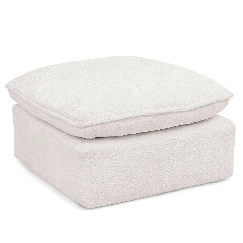 107'' Modern Boucle Sectional Sofa with Moveable Ottomans.