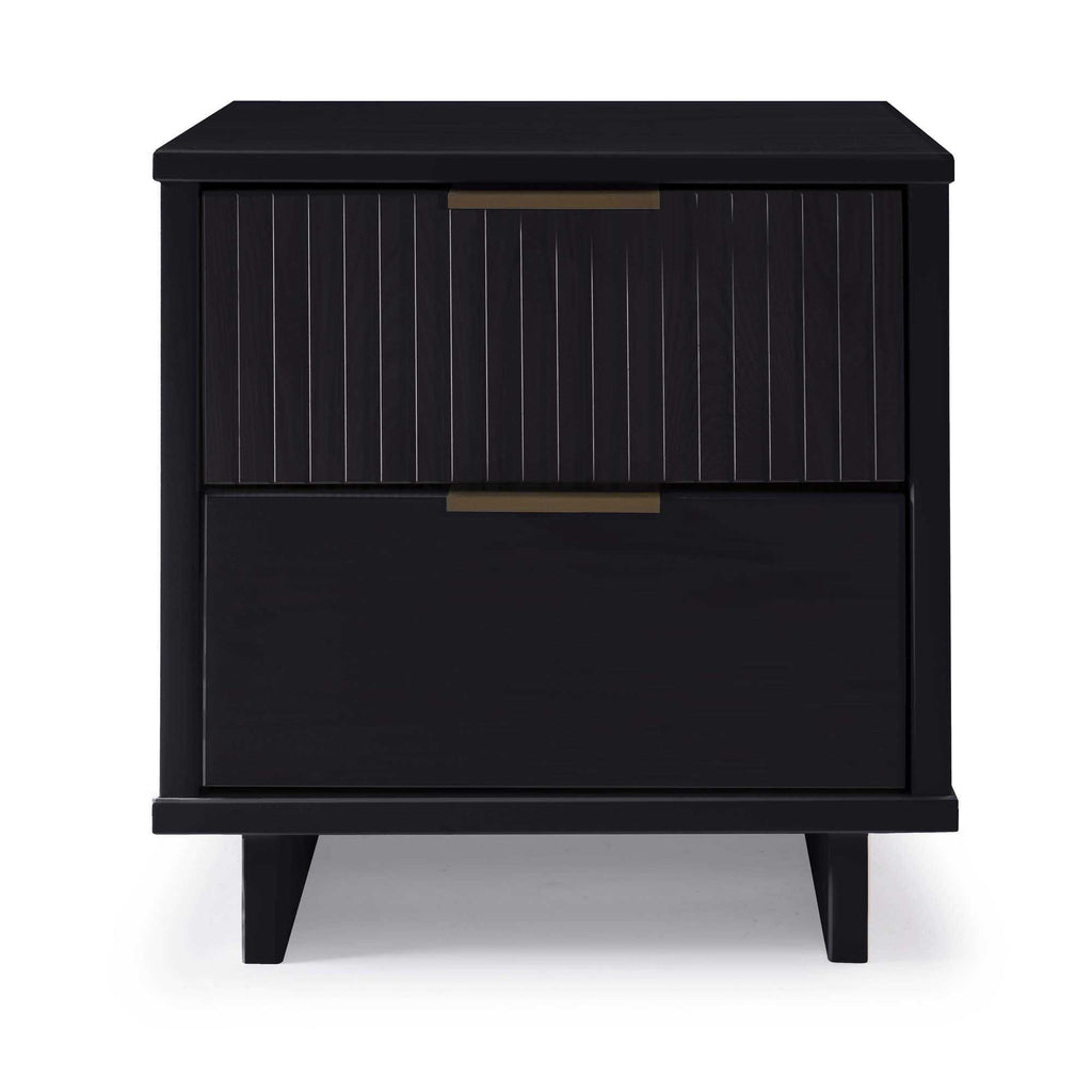 Granville 18' Nightstand in Black (2-Drawer)