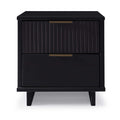 Granville 18' Nightstand in Black (2-Drawer)