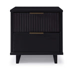 Granville 18' Nightstand in Black (2-Drawer)