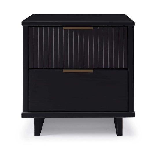 Granville 18' Nightstand in Black (2-Drawer)