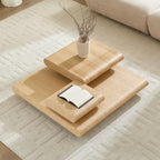 3-Piece Modular Stacking Coffee Table with Natural Look.