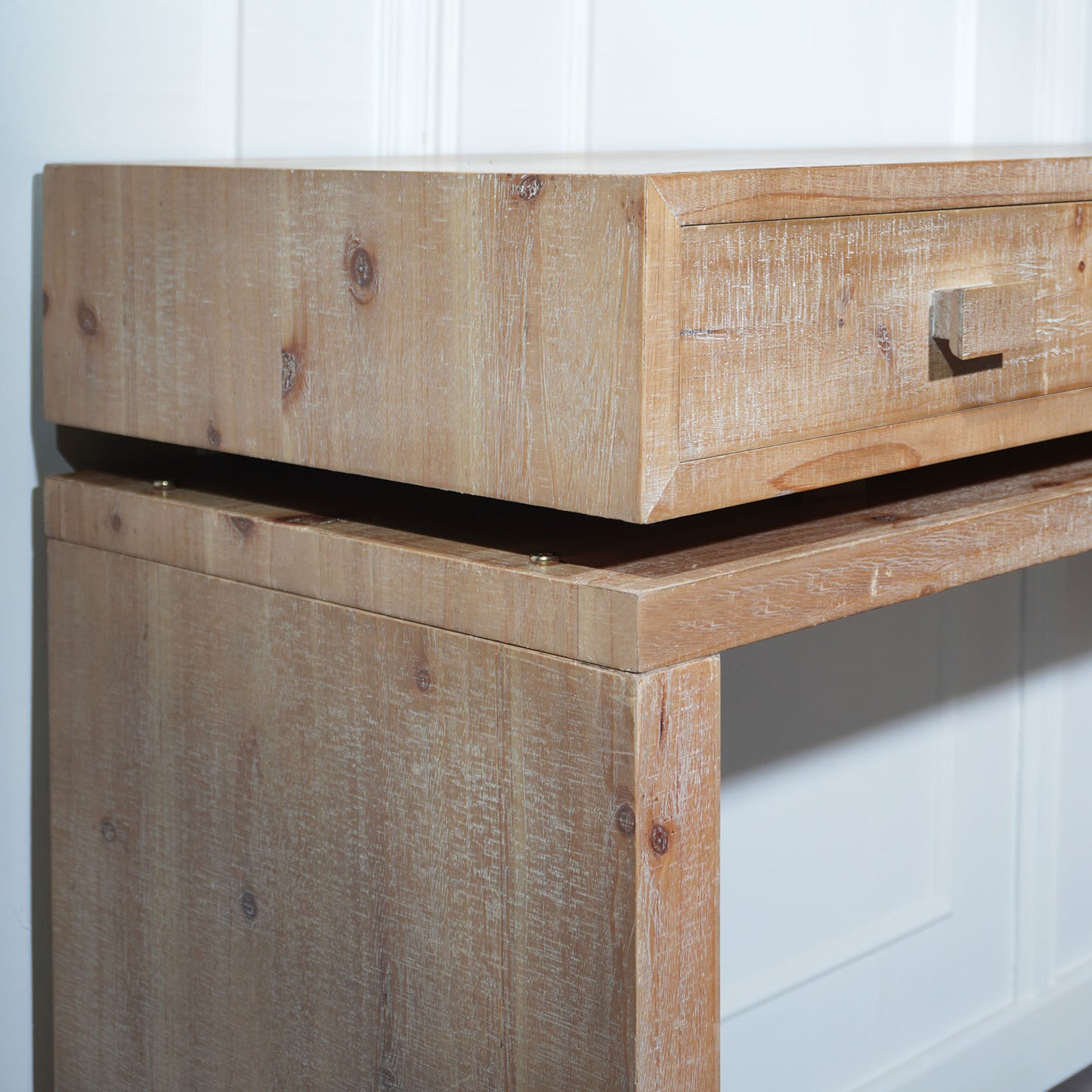 Rustic Wooden Console Table with 3 Drawers, 47in Entryway Table with Drawers, Wood Console Table For Entry Way, Hallway,Foyer, Corridor, Office