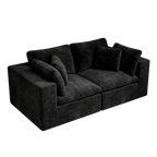Modular Sectional Sofa Black - No Assembly Required Design.