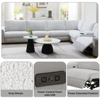Tarrance Gray Power Recliner Sectional with Multifunction.
