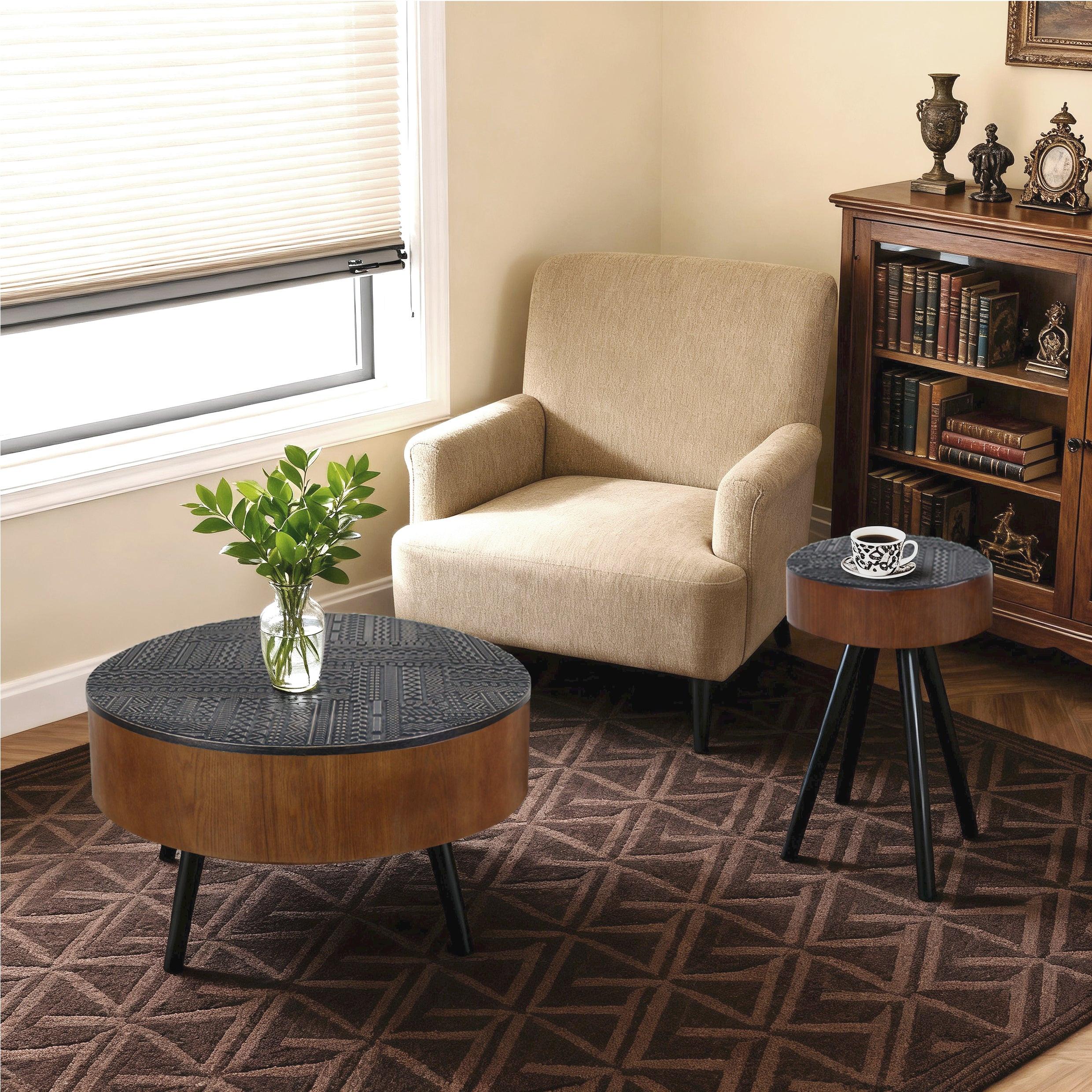 15.7-inch Round Side Table for Compact Spaces.