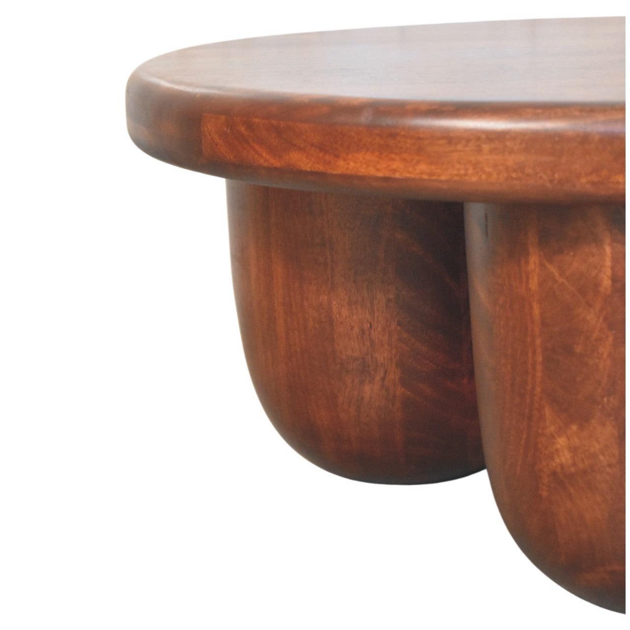 Solid Wood Clara Sculpted Coffee Table.