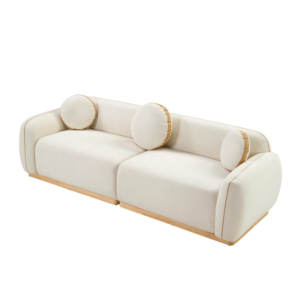 90.94'' Modern Sofa Set for Living Room with Pillows.