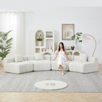 Chenille Curved Sectional Sofa - Versatile Comfort Design.