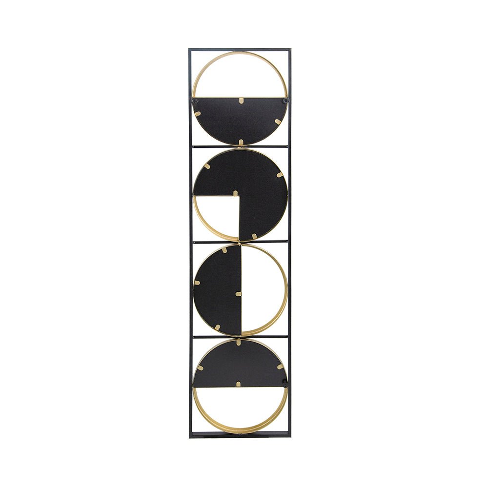 47.2" Eclectic Styling Metal Beaded Black Wall Mirror with Contemporary Design for Bedroom,Liveroom & Entryway - Groovy Boardz