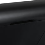 U_Style 47.6' Modern Painted Entryway Table with 2 Curved Drawers,Space-Saving Hallway Table with Geometric Legs,Contemporary Narrow Sofa Table for Living Room,Bedroom,Small Apartments, Foyer(Black)