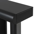 U_Style 47.6' Modern Painted Entryway Table with 2 Curved Drawers,Space-Saving Hallway Table with Geometric Legs,Contemporary Narrow Sofa Table for Living Room,Bedroom,Small Apartments, Foyer(Black)