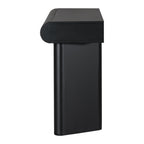 U_Style 47.6' Modern Painted Entryway Table with 2 Curved Drawers,Space-Saving Hallway Table with Geometric Legs,Contemporary Narrow Sofa Table for Living Room,Bedroom,Small Apartments, Foyer(Black)