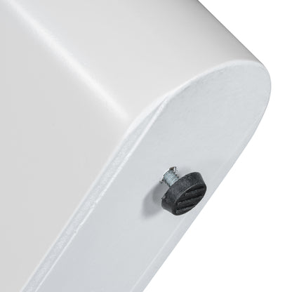 U_Style 47.6' Modern Painted Entryway Table with 2 Curved Drawers,Space-Saving Hallway Table with Geometric Legs,Contemporary Narrow Sofa Table for Living Room,Bedroom,Small Apartments, Foyer(White)