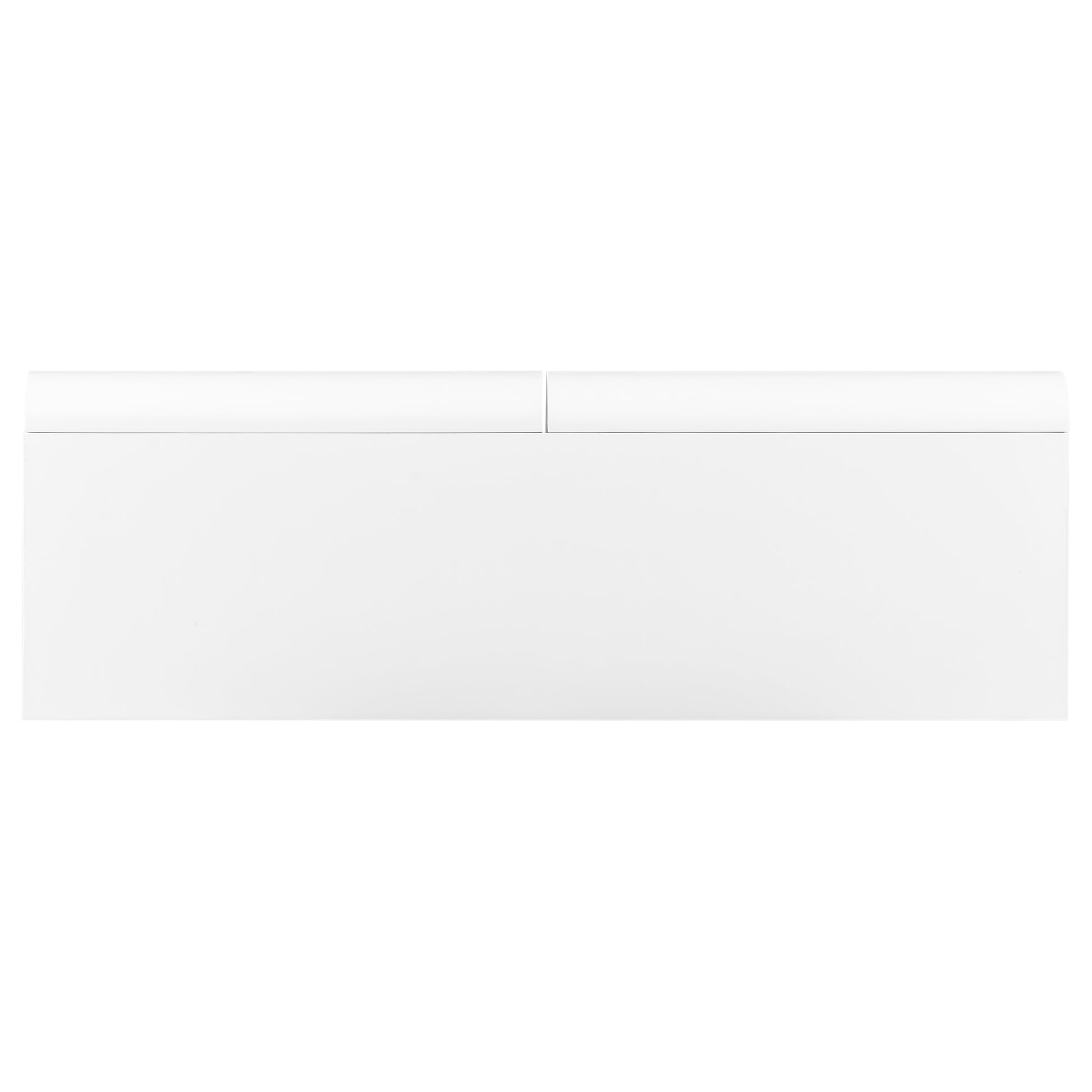 U_Style 47.6' Modern Painted Entryway Table with 2 Curved Drawers,Space-Saving Hallway Table with Geometric Legs,Contemporary Narrow Sofa Table for Living Room,Bedroom,Small Apartments, Foyer(White)