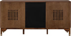1pc Contemporary Walnut Server for Dining Room Storage.