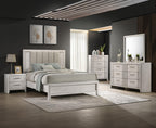 Contemporary 4-Drawer Tall Storage Chest - Mist White.