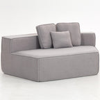 Modern Minimalist Teddy Fabric Single Sofa Chair, Plush Upholstered Seating with Three Supportive Back Cushions for Stylish Living Rooms and Cozy Interiors-33017-R.